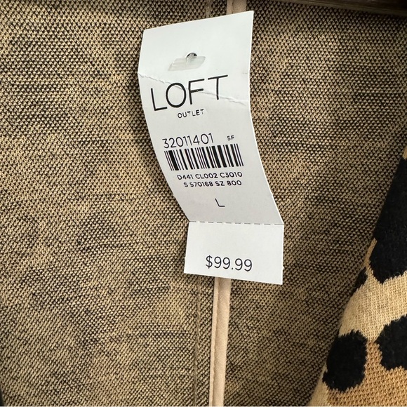 LOFT NWT Animal Print Knit Longline Blazer - Picture 6 of 6